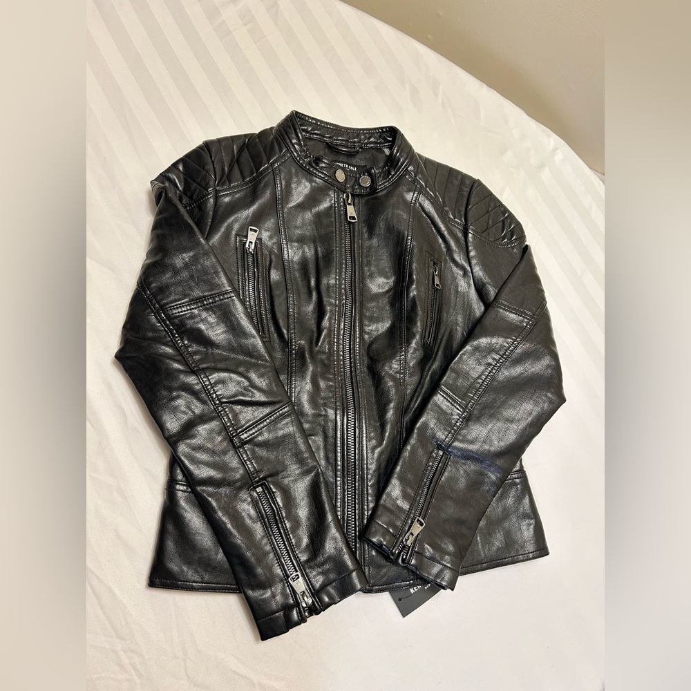 Kenneth Cole Women’s Faux Leather Jacket